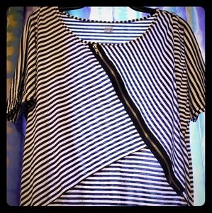 Asymmetrical Striped Shirt